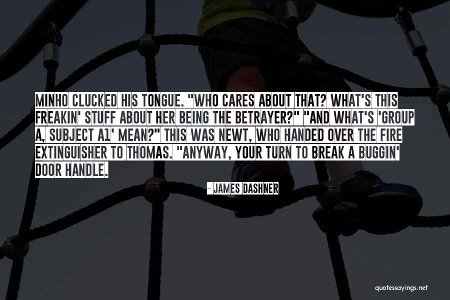 Who Cares Anyway Quotes By James Dashner