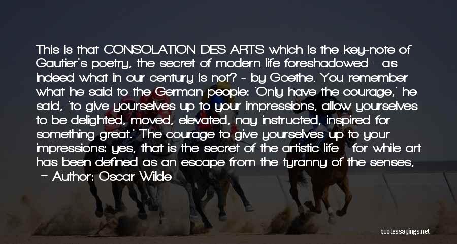 Who Is Goethe Quotes By Oscar Wilde