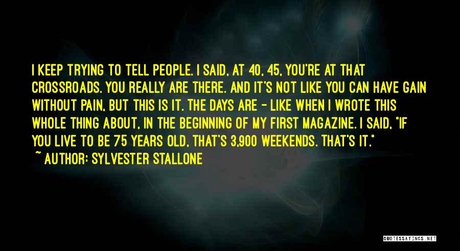 Who Said No Pain No Gain Quotes By Sylvester Stallone