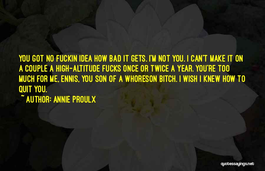 Whoreson Quotes By Annie Proulx