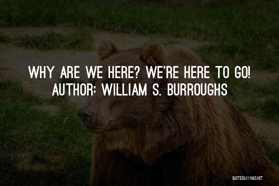 Why Are We Here Philosophy Quotes By William S. Burroughs