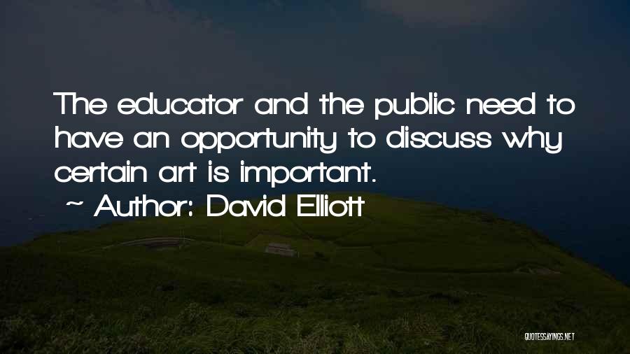 Why Art Is Important Quotes By David Elliott