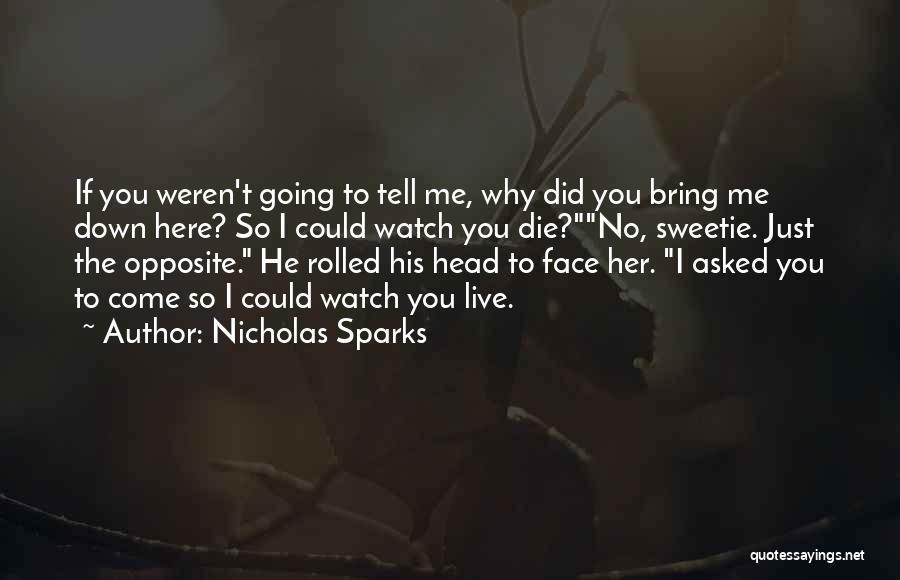 Why Did You Die Quotes By Nicholas Sparks