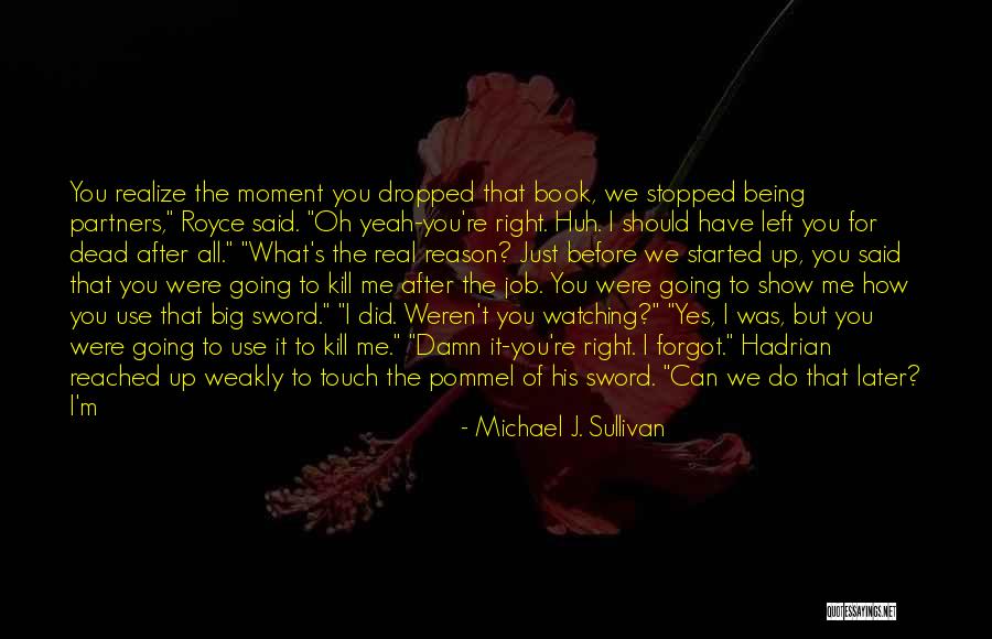 Why Did You Leave Me Quotes By Michael J. Sullivan