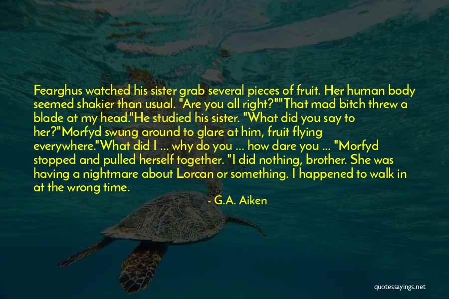 Why Did You Say That Quotes By G.A. Aiken