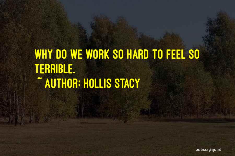 Why Do We Work So Hard Quotes By Hollis Stacy