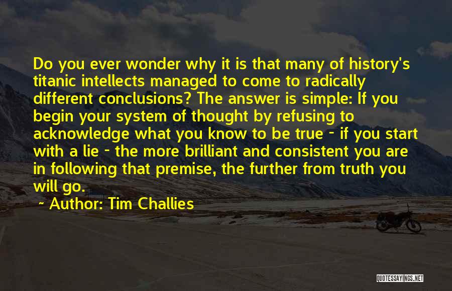 Why Do You Lie Quotes By Tim Challies