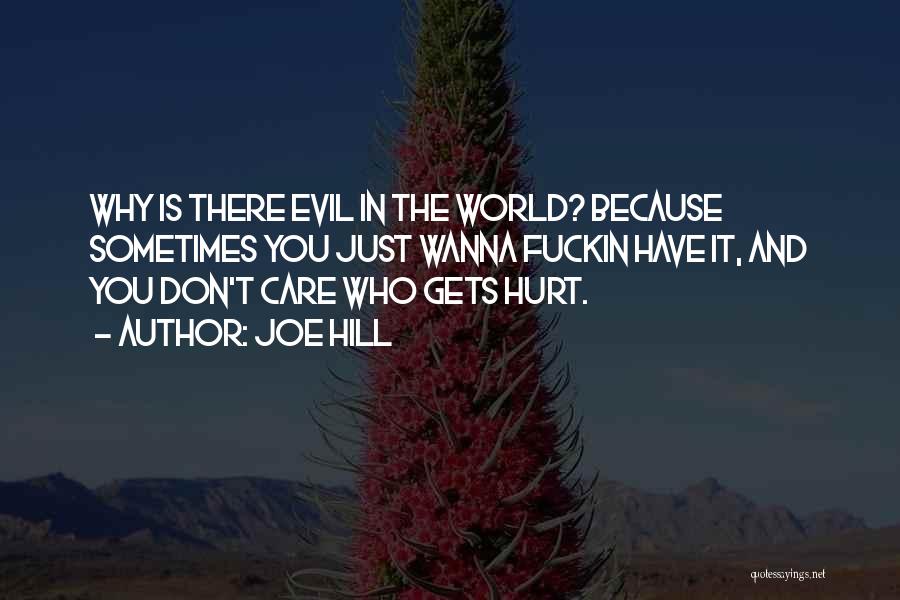 Why Don't You Care Quotes By Joe Hill