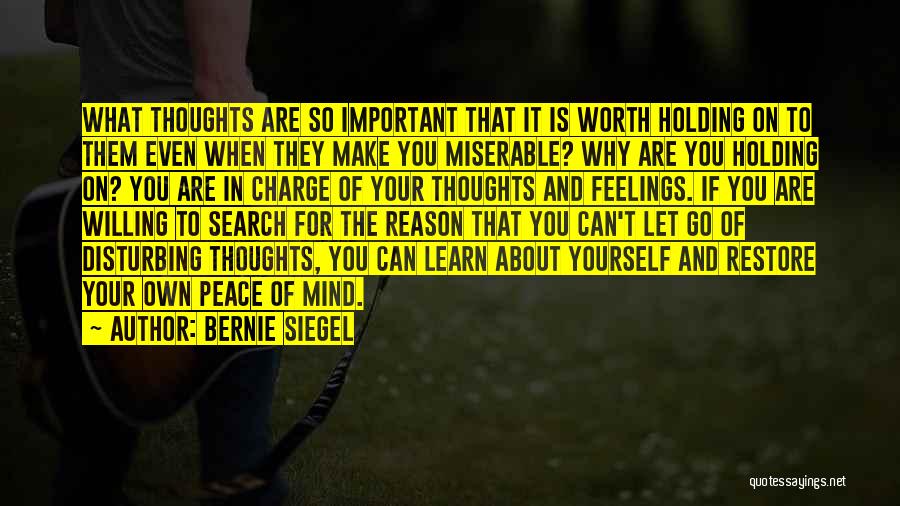 Why Go On Quotes By Bernie Siegel