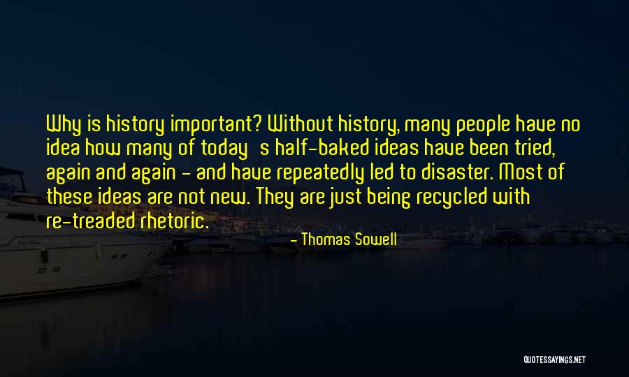 Why History Is Not Important Quotes By Thomas Sowell