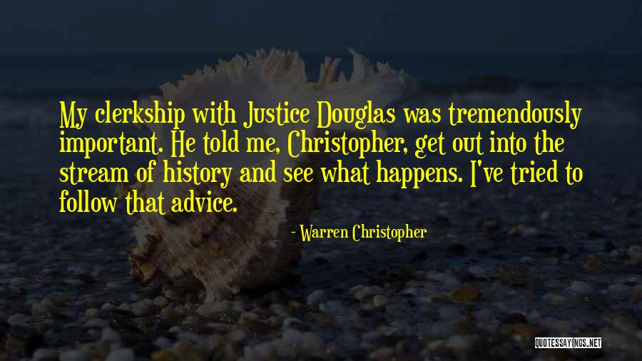 Why History Is Not Important Quotes By Warren Christopher