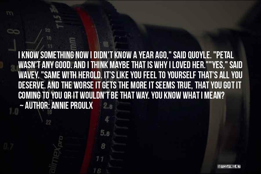 Why I Like You Quotes By Annie Proulx
