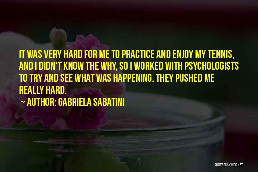 Why Me Try Me Quotes By Gabriela Sabatini