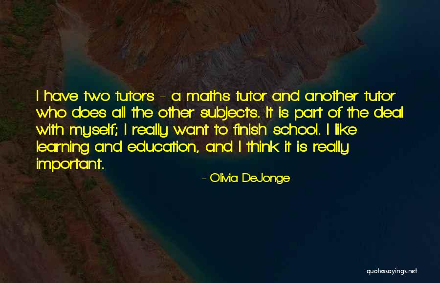 Why School Is Important Quotes By Olivia DeJonge Why School Is Important Quotes By Olivia DeJonge