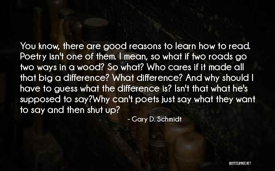 Why Should I Read Quotes By Gary D. Schmidt