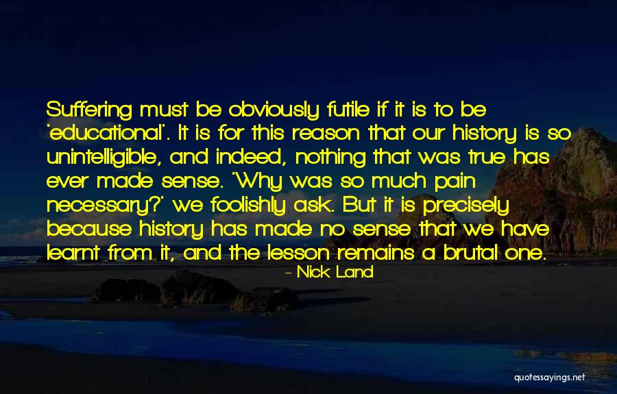 Why So Much Pain Quotes By Nick Land Why So Much Pain Quotes By Nick Land