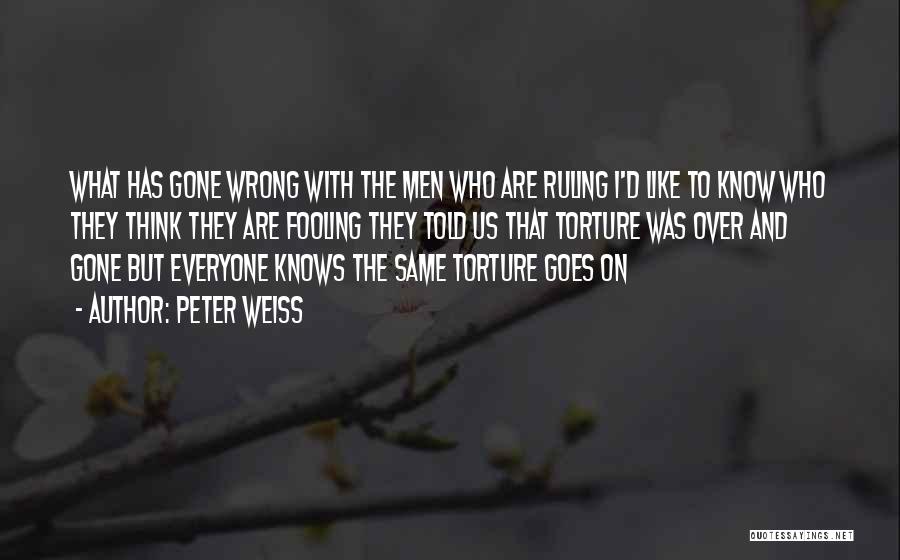 Why Torture Is Wrong Quotes By Peter Weiss