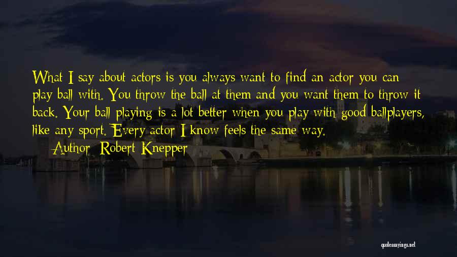 Why We Play Sports Quotes By Robert Knepper