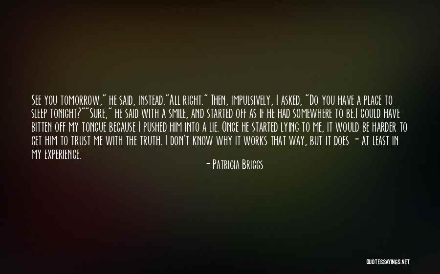 Why You Lie Quotes By Patricia Briggs Why You Lie Quotes By Patricia Briggs