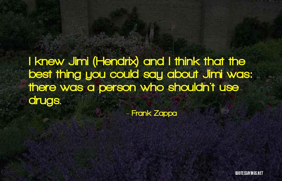 Why You Shouldn't Do Drugs Quotes By Frank Zappa