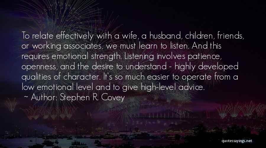 Wife Qualities Quotes By Stephen R. Covey