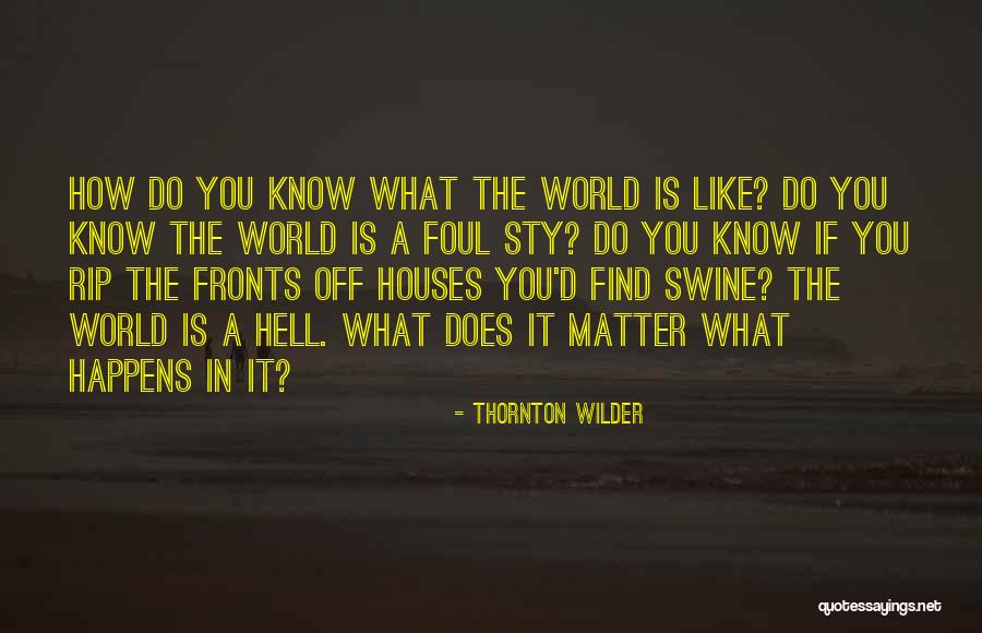 Wilder Thornton Quotes By Thornton Wilder