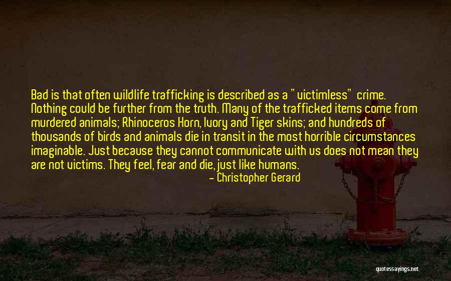 Wildlife Trafficking Quotes By Christopher Gerard