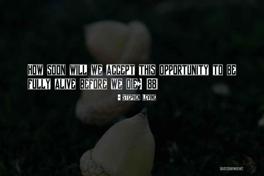 Will Die Soon Quotes By Stephen Levine Will Die Soon Quotes By Stephen Levine