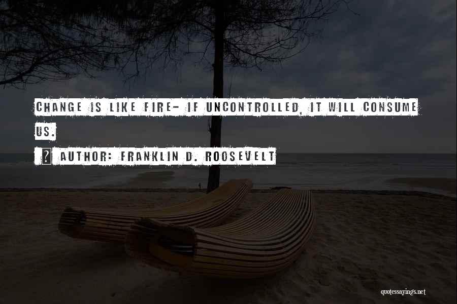 Will It Change Quotes By Franklin D. Roosevelt