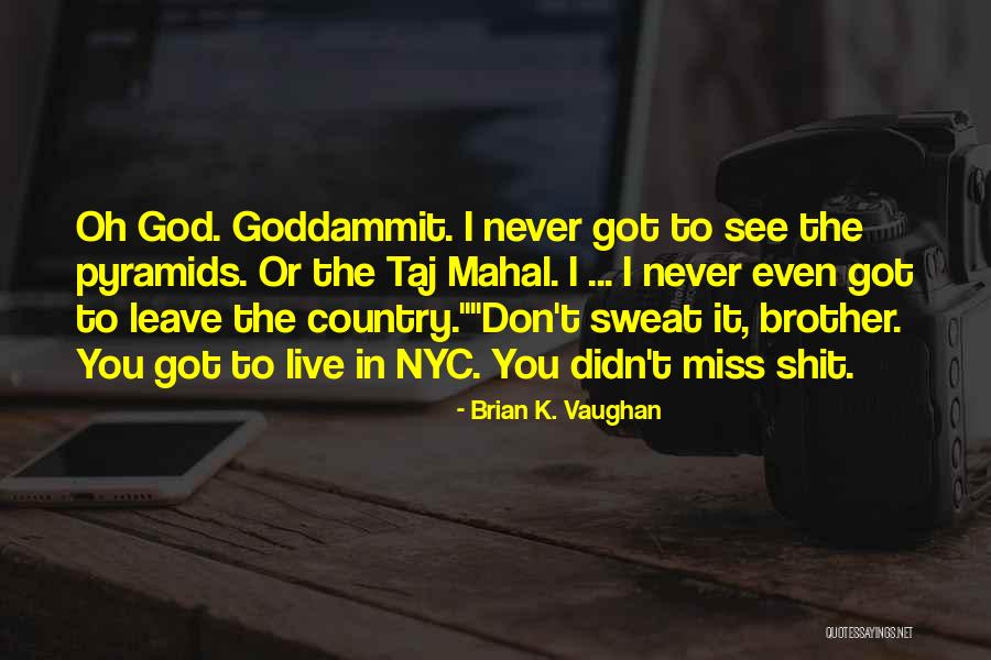 Will Miss You Brother Quotes By Brian K. Vaughan Will Miss You Brother Quotes By Brian K. Vaughan
