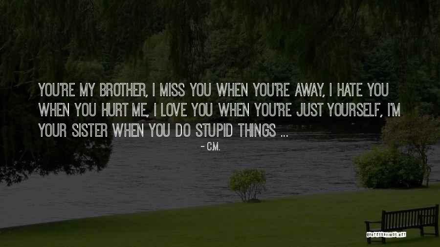 Will Miss You Brother Quotes By C.M.