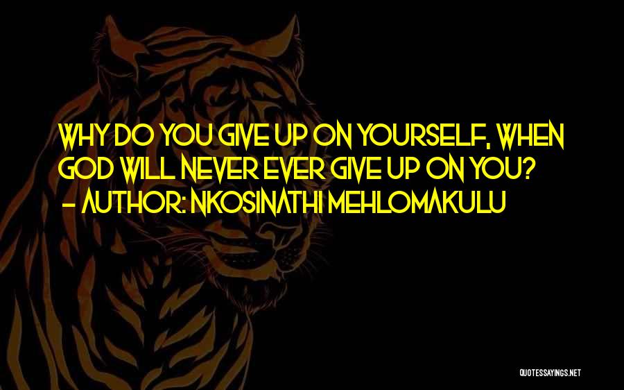 Will Never Give Up Quotes By Nkosinathi Mehlomakulu