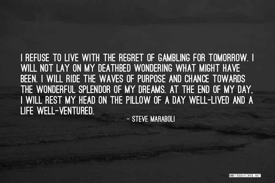 Will Not Regret Quotes By Steve Maraboli