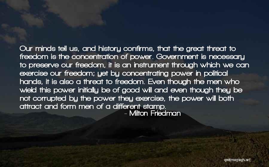 Will Power And Concentration Quotes By Milton Friedman
