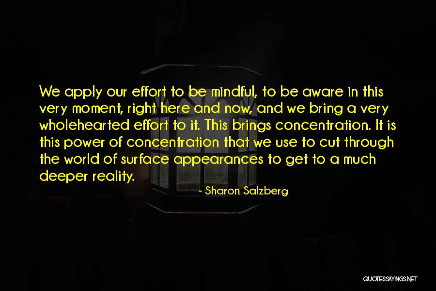 Will Power And Concentration Quotes By Sharon Salzberg