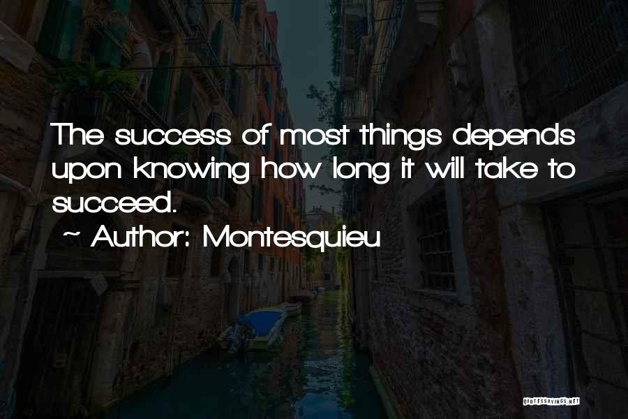 Will To Succeed Quotes By Montesquieu