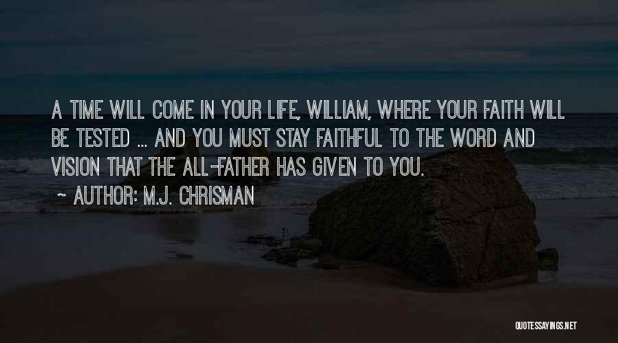 Will You Stay Quotes By M.J. Chrisman