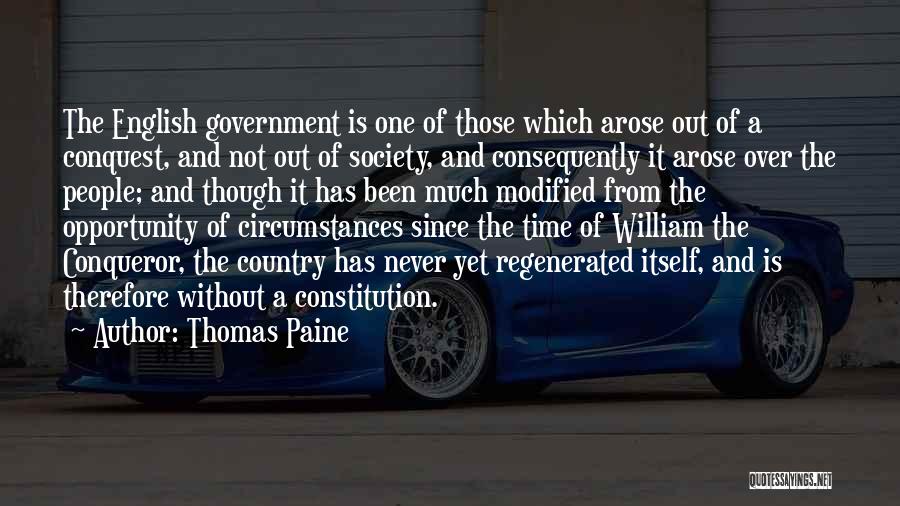 William Conqueror Quotes By Thomas Paine