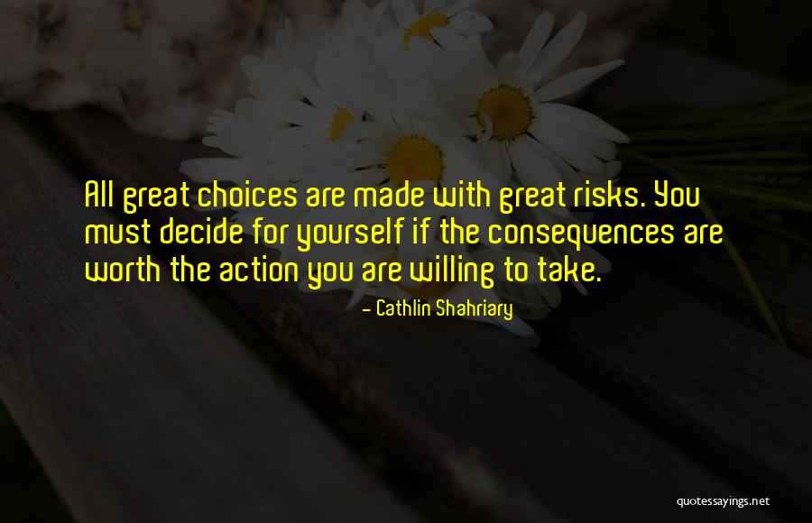 Willing To Take Risks Quotes By Cathlin Shahriary