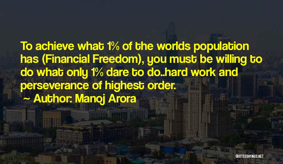 Willing To Work Hard Quotes By Manoj Arora
