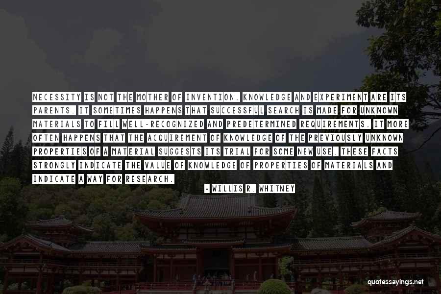 Willis Science Quotes By Willis R. Whitney