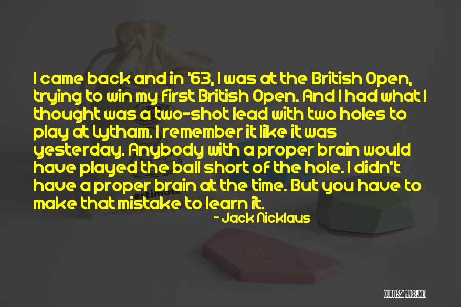 Win Back Quotes By Jack Nicklaus Win Back Quotes By Jack Nicklaus