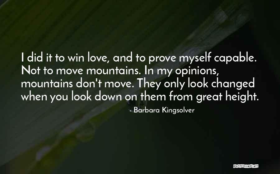 Win Love Quotes By Barbara Kingsolver