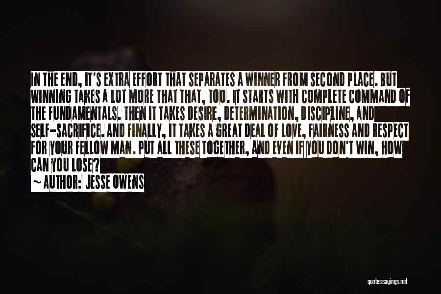 Win Or Lose Love Quotes By Jesse Owens