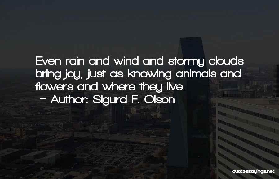 Wind And Rain Quotes By Sigurd F. Olson