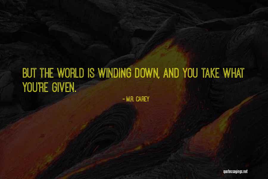 Winding Down Quotes By M.R. Carey Winding Down Quotes By M.R. Carey