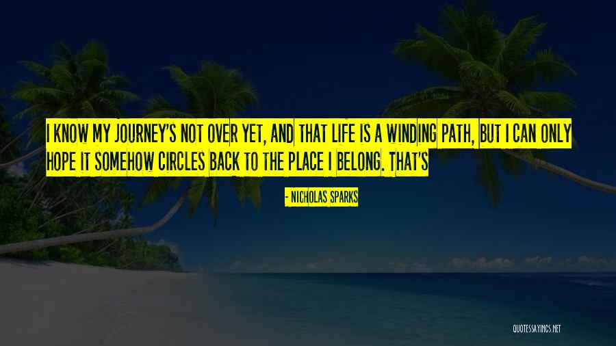 Winding Path Quotes By Nicholas Sparks