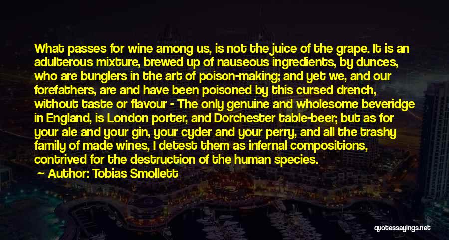 Wine And Family Quotes By Tobias Smollett