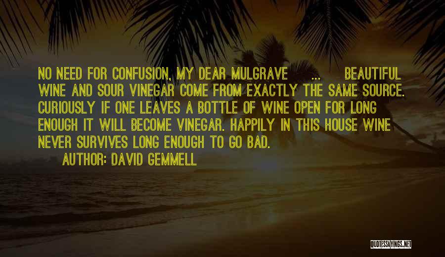 Wine Bottle Quotes By David Gemmell