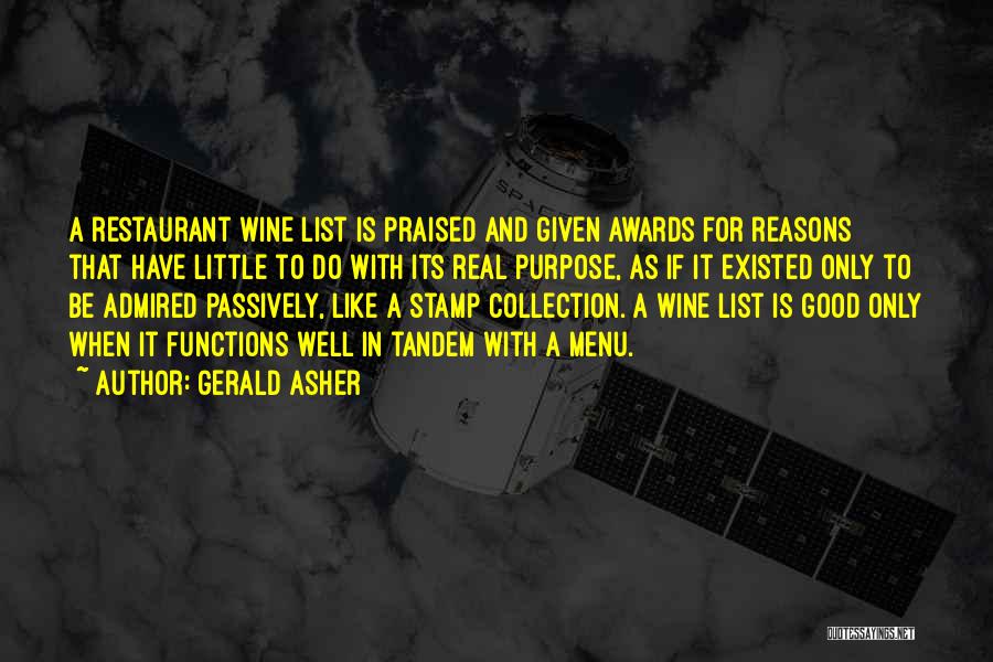 Wine Menu Quotes By Gerald Asher